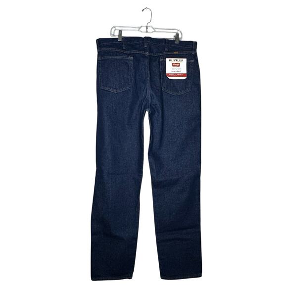 Rustler Wrangler Jeans Mens 38x34 Regular Fit Straight Leg Heavyweight Denim New - Picture 2 of 6
